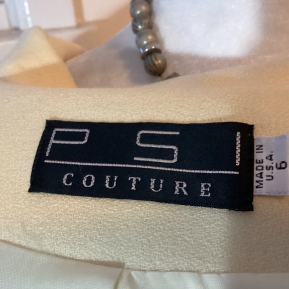 Couture size 6 YELLOW WOOL SUIT. USA MADE LIST $350. STUNNING - Picture 6 of 15